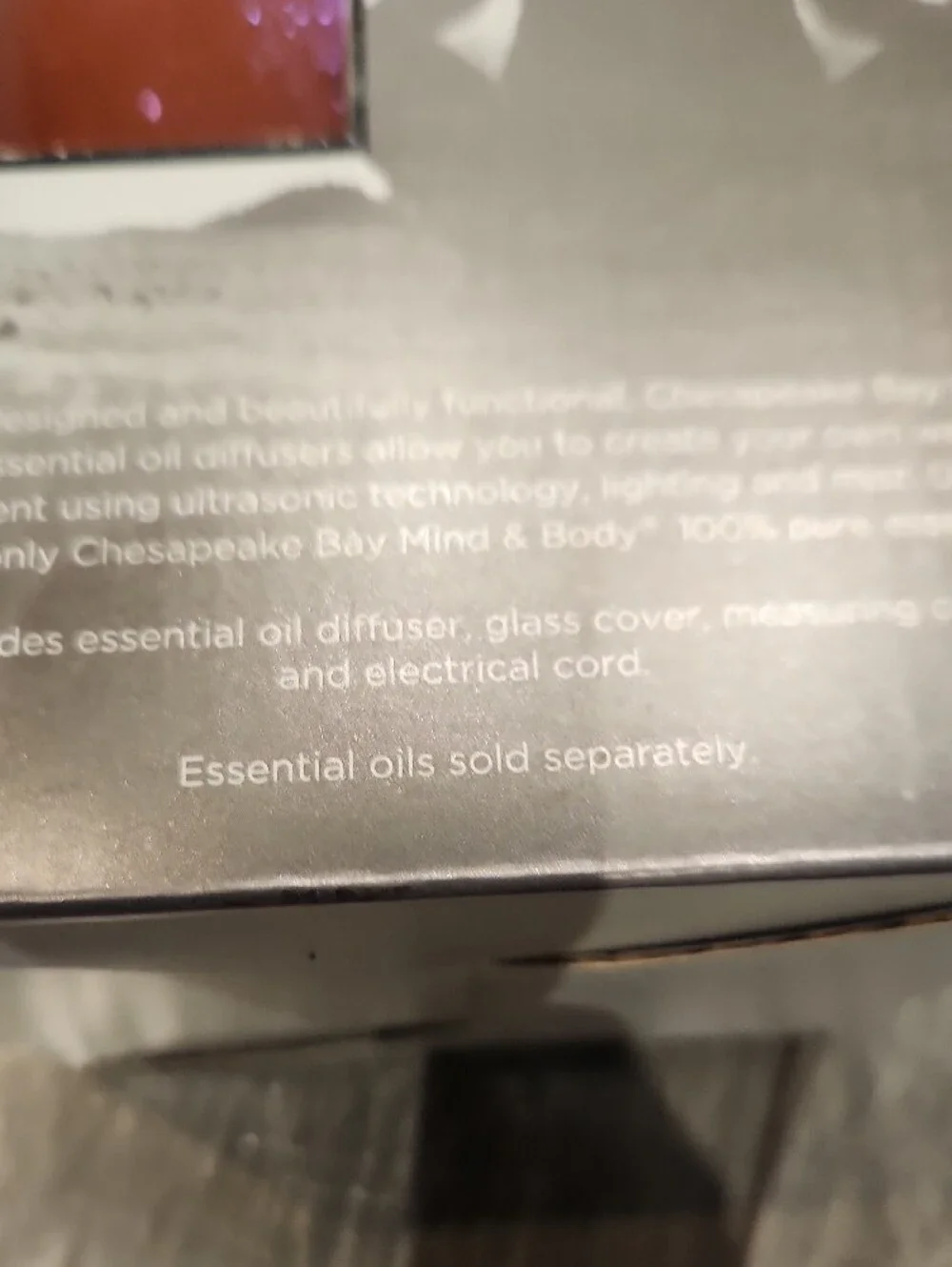 NIB Chesapeake Bay Pink Glass Essential Oil Diffuser